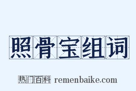 照骨宝组词是什么意思的图片